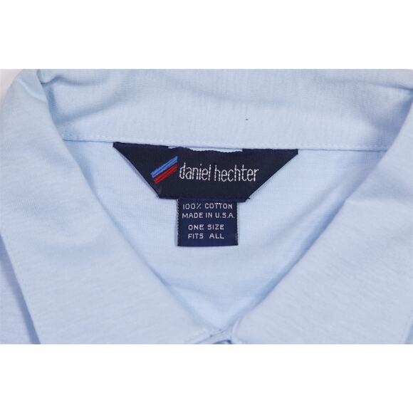 Daniel Hechter Vintage 80's Light Blue Jumper Polo Shirt New With Tags NOS XXL - Picture 6 of 6